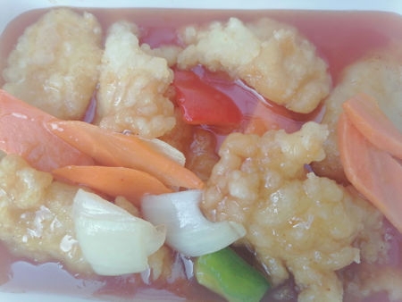 Image de Beignets de cabillaud sautés sauce aigre douce